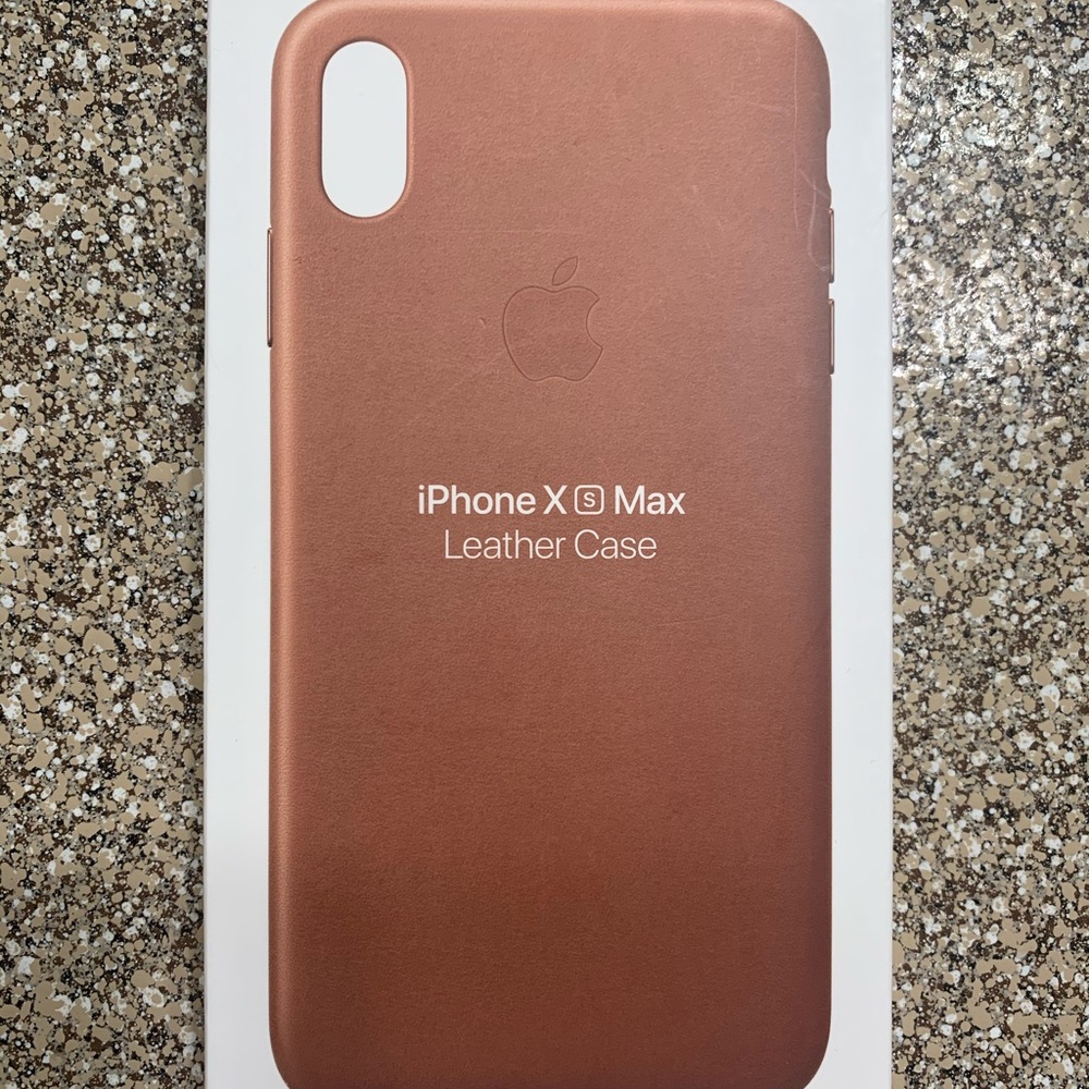 iPhone X/XS Max saddle brown leather case